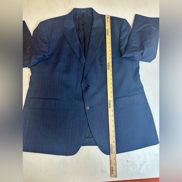 Alexandre London Savile Row Navy Pinstripe Wool Blazer Mens UK 50 Sports Coat - Picture 6 of 10